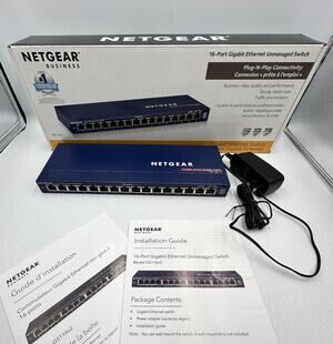 NETGEAR 16-Port Gigabit Ethernet Unmanaged Switch GS116v2 Desktop or Wall Mount
